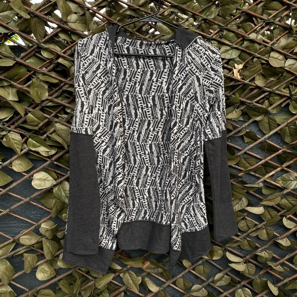 Prana Hooded Gray Cardigan Women's size medium